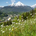 Berchtesgaden mit Watzmann und Blumenwiese