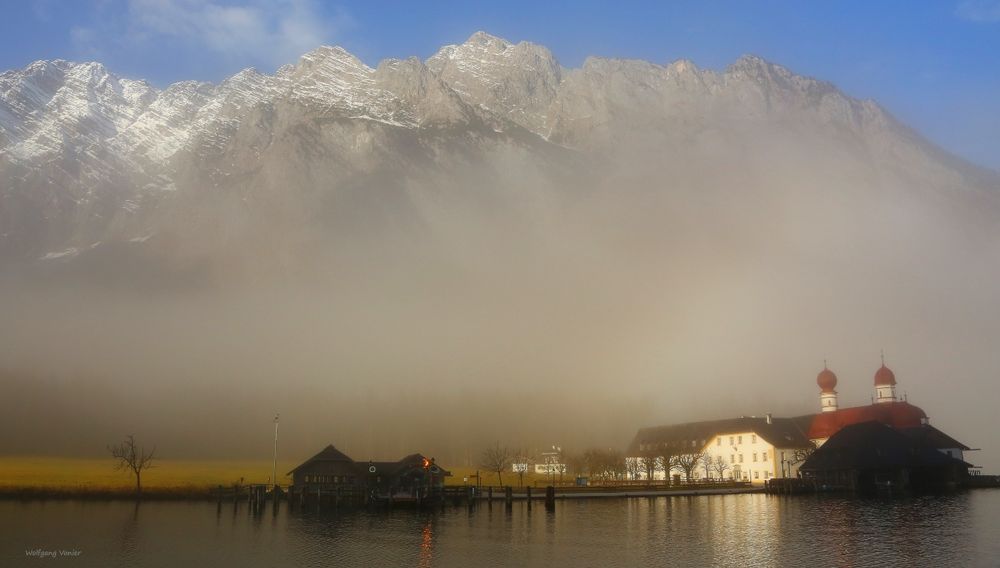 Berchtesgaden-Nebel am Königssee