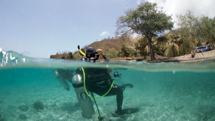 Bereit für einen weiteren Tauchgang im Unterwasserparadies