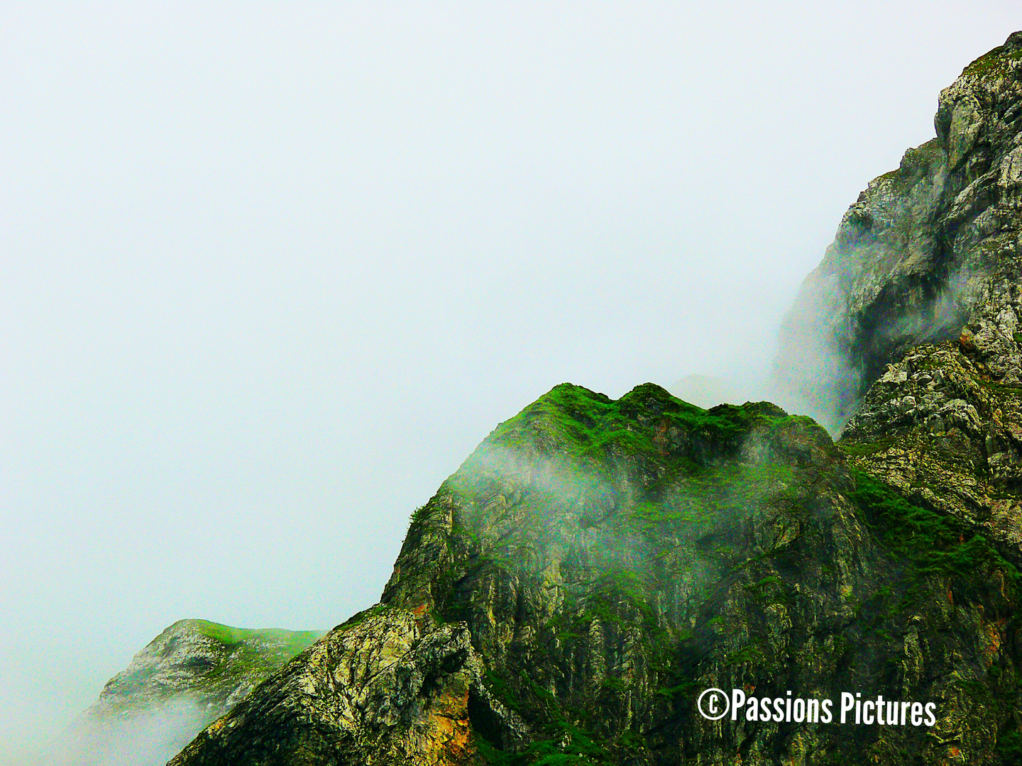 Berg im Nebel