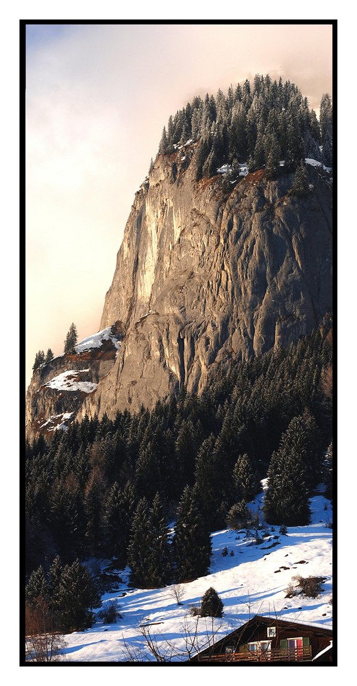 Berg im Nebel