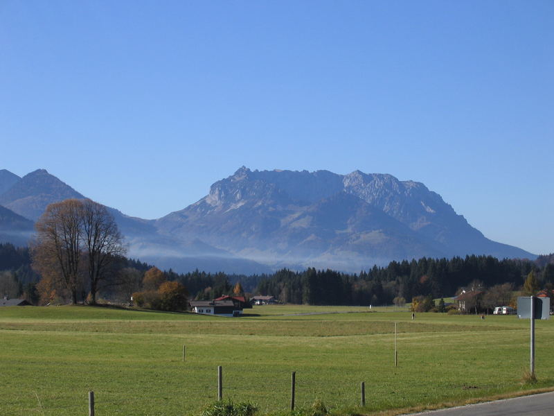 Berg mit Nebel