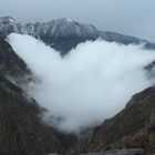 Berg und Wolken