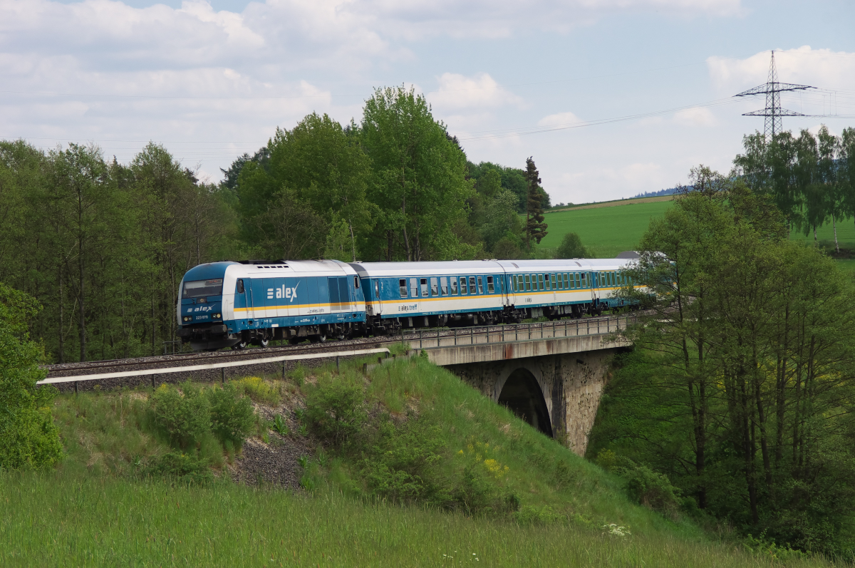 Bergab aus dem Fichtelgebirge ins Tal der Saale