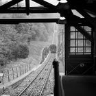 Bergbahn im Regen