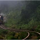 Bergbahn in Wolken