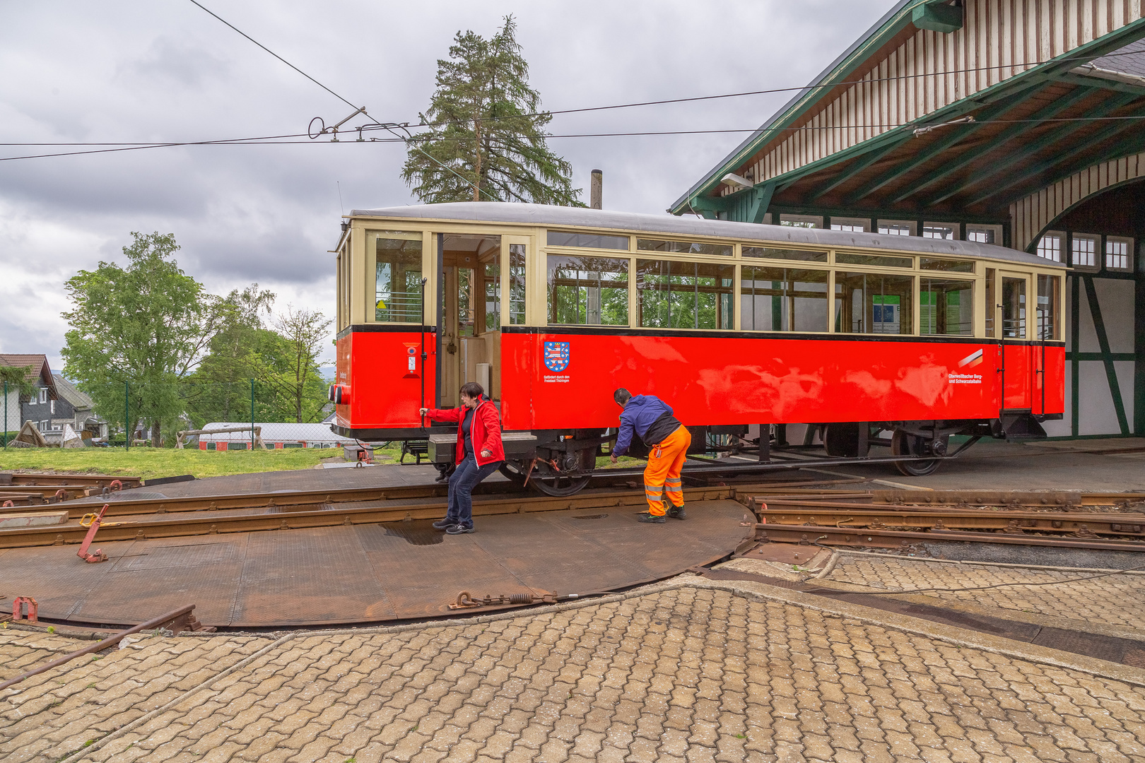 Bergbahn Oberweißbach auf Drehscheibe