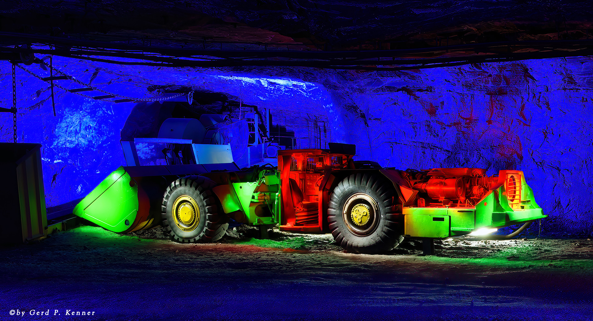 Bergbau-Gerät im Salzbergwerk Merkers
