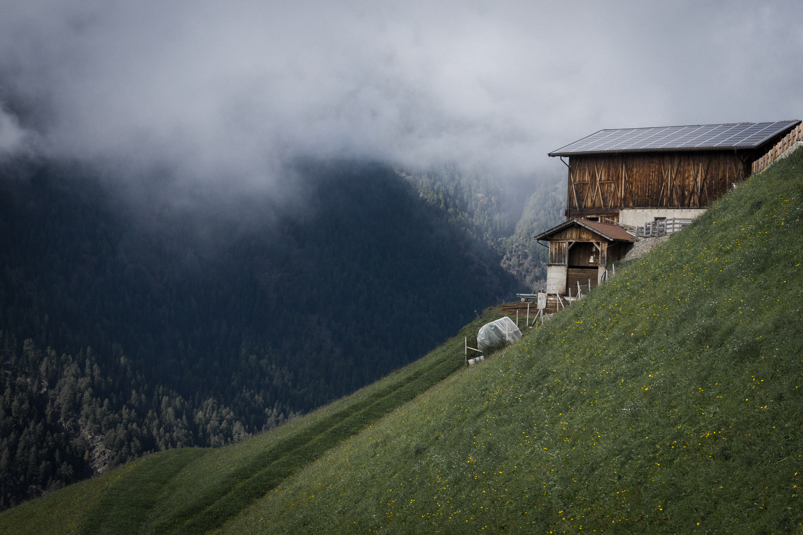 Bergbauernhof über dem Schnalstal