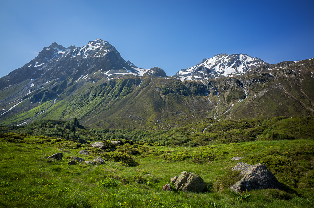 Bergblick an der Silvretta Hochalpenstraße