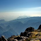 Bergblick im Gegenlicht