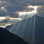 Bergblick mit "Zeichen von oben"