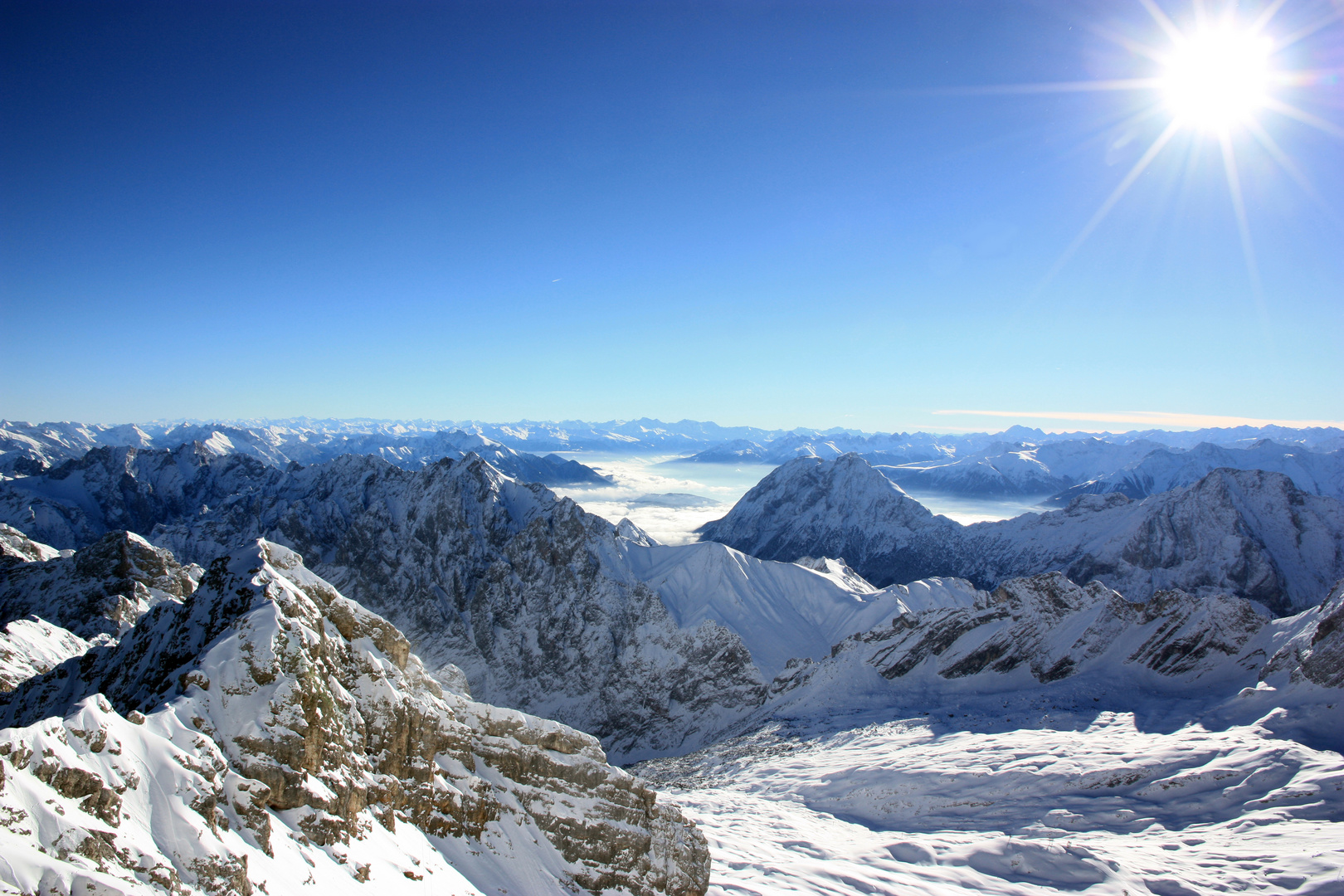Bergblick von Zugspitze
