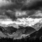 Berge, Fels  und Wolken