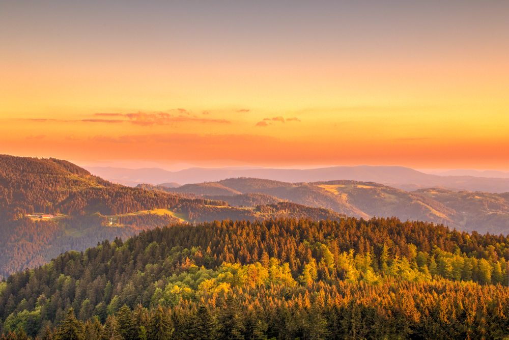 Berge im Abendlicht