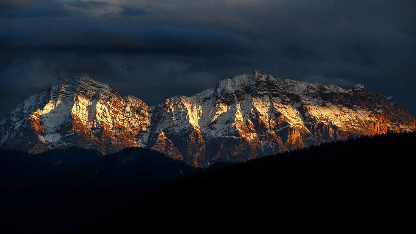 Berge im Abendlicht