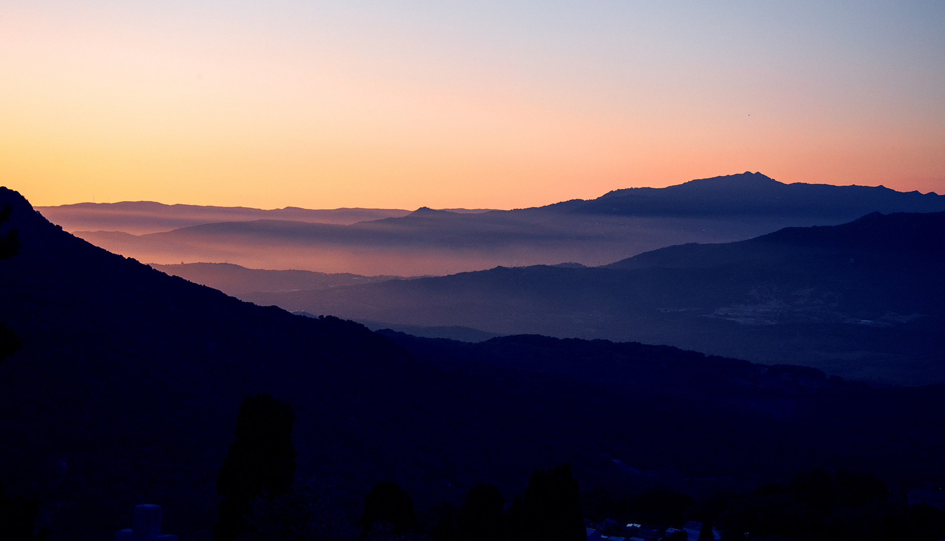 Berge im Abendlicht