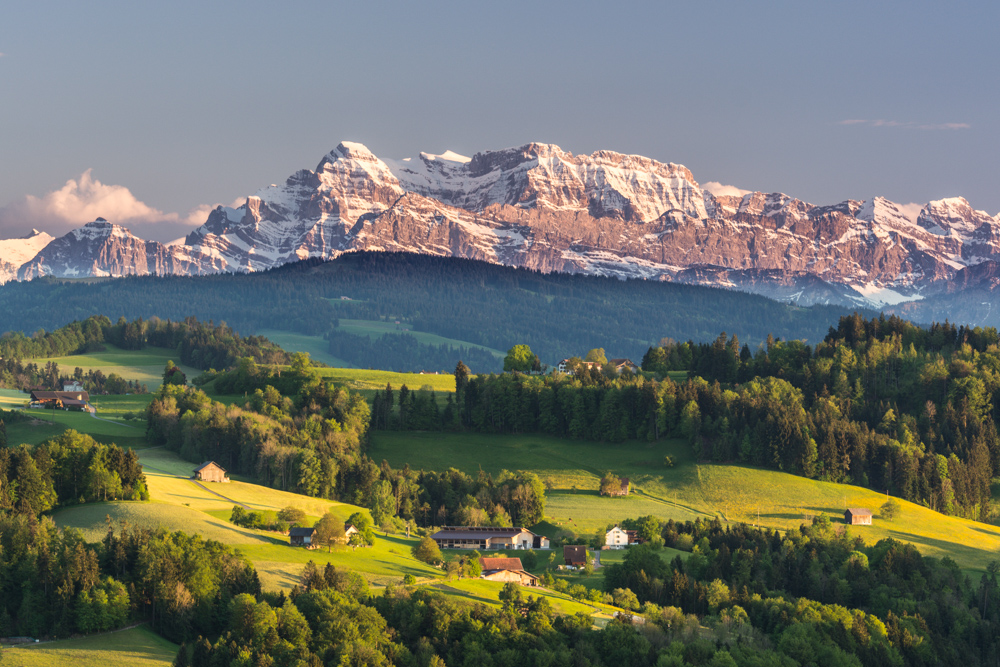 Berge im Abendlicht