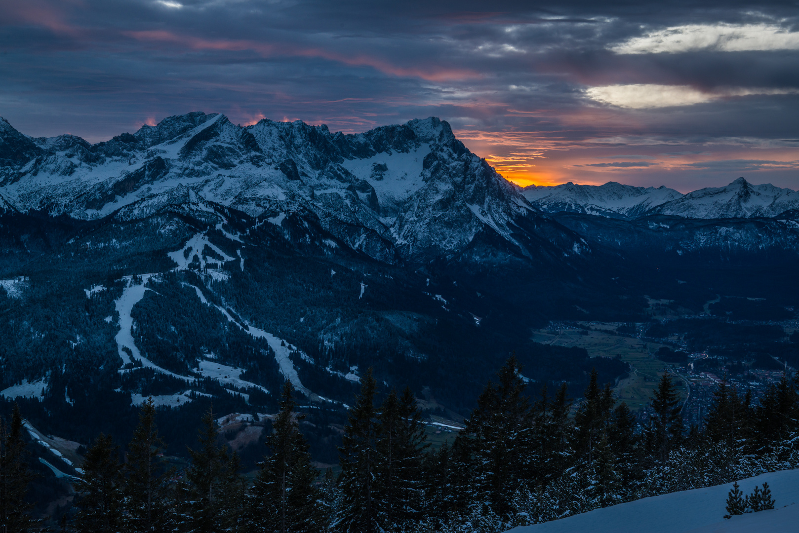 Berge im Abendlicht