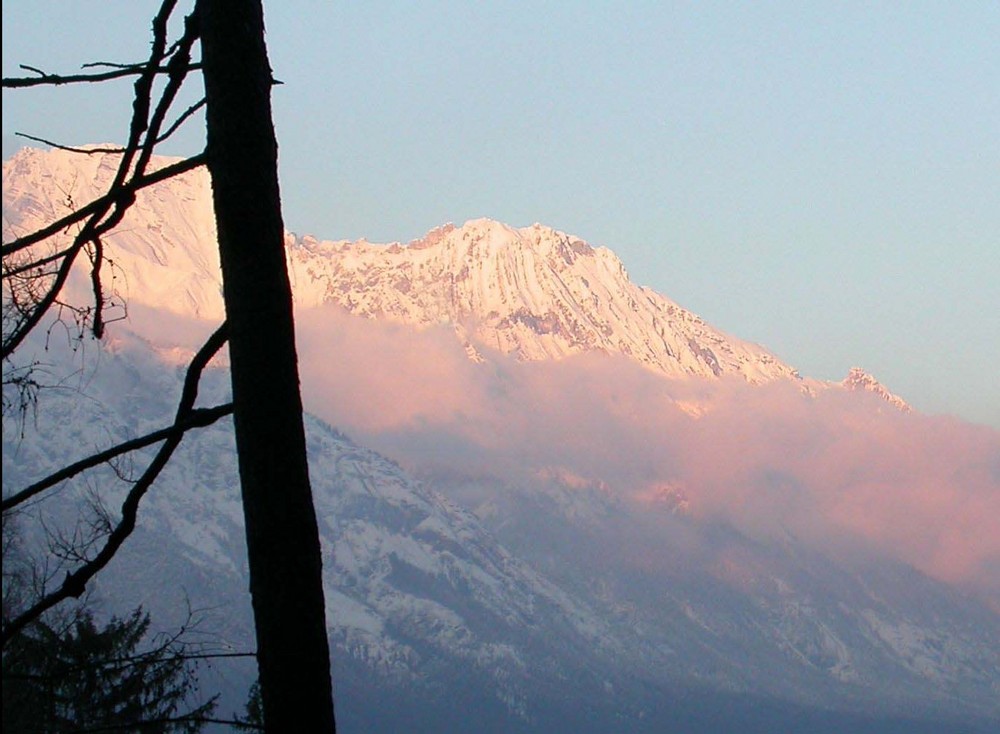 Berge im Abendrot