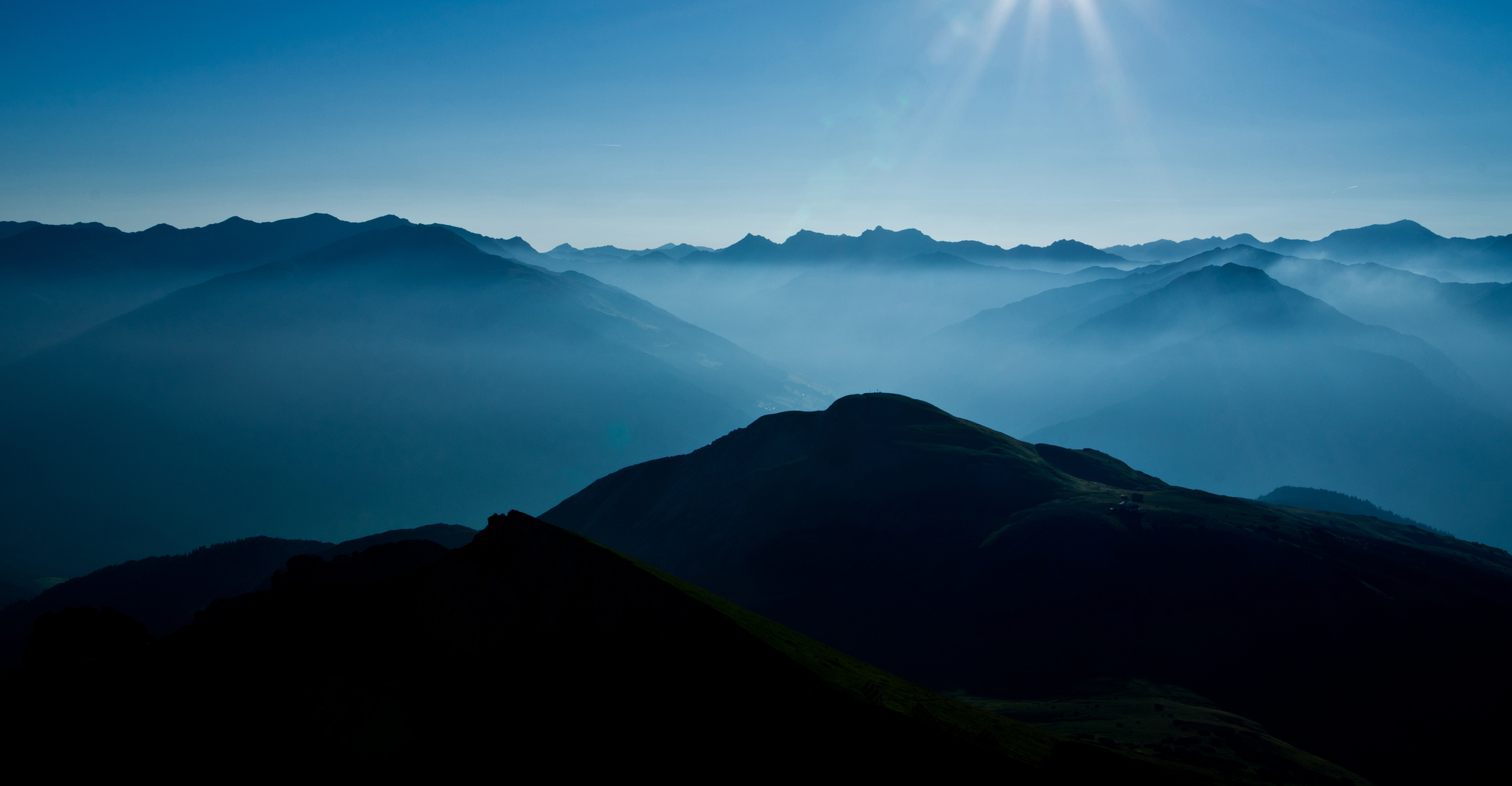 Berge im Morgenlicht