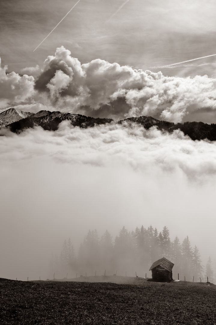 Berge im Nebel