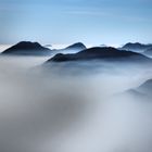 Berge im Nebel