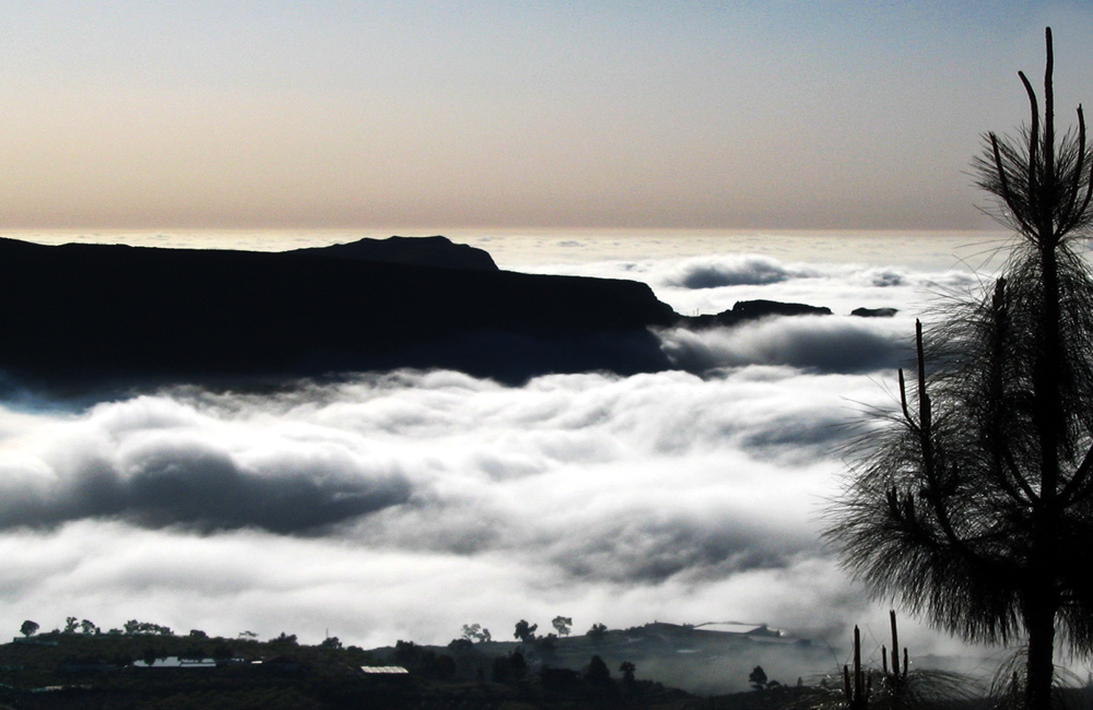 Berge im Nebel