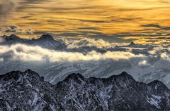 Berge im Sonnenuntergang