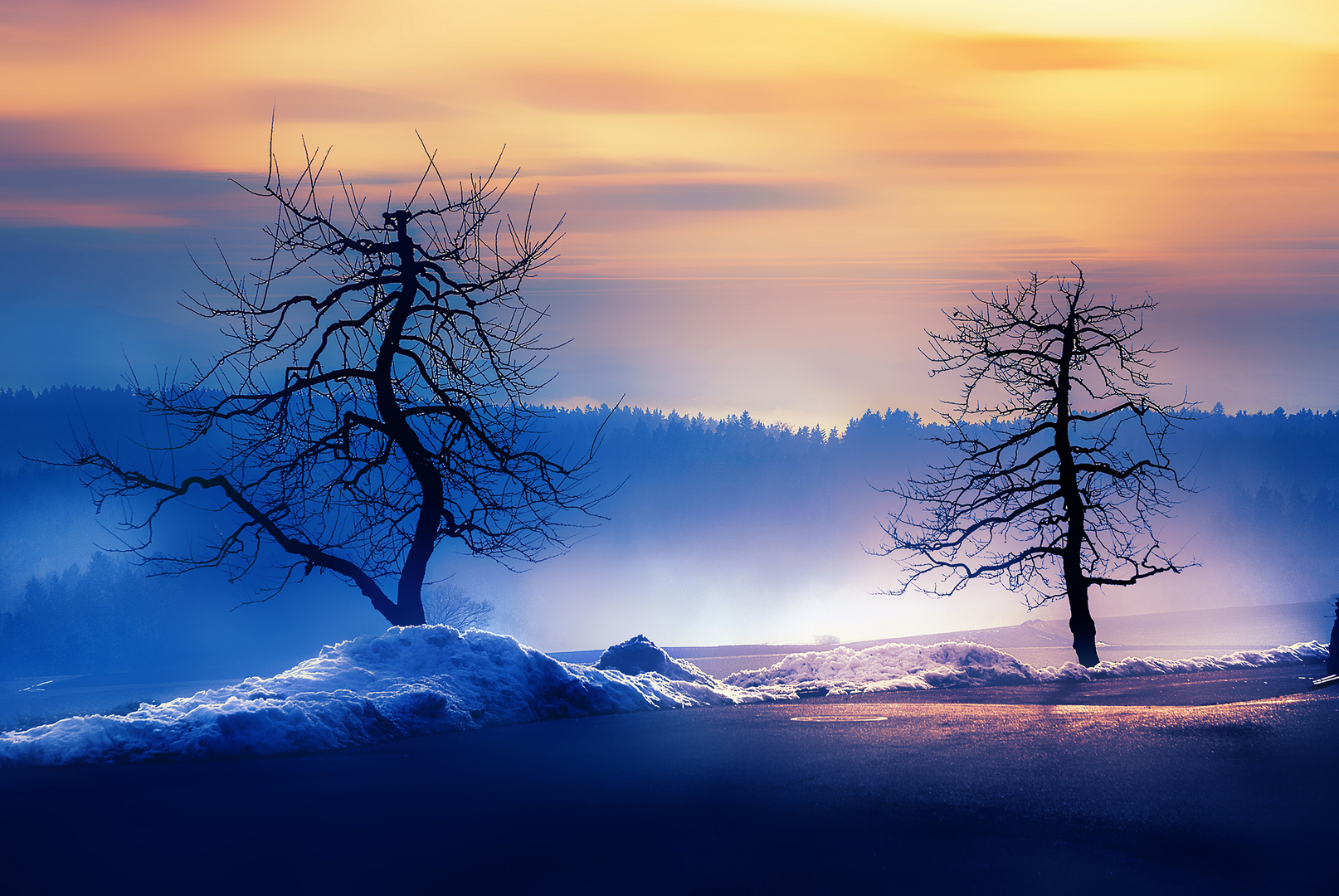 Berge im Winter