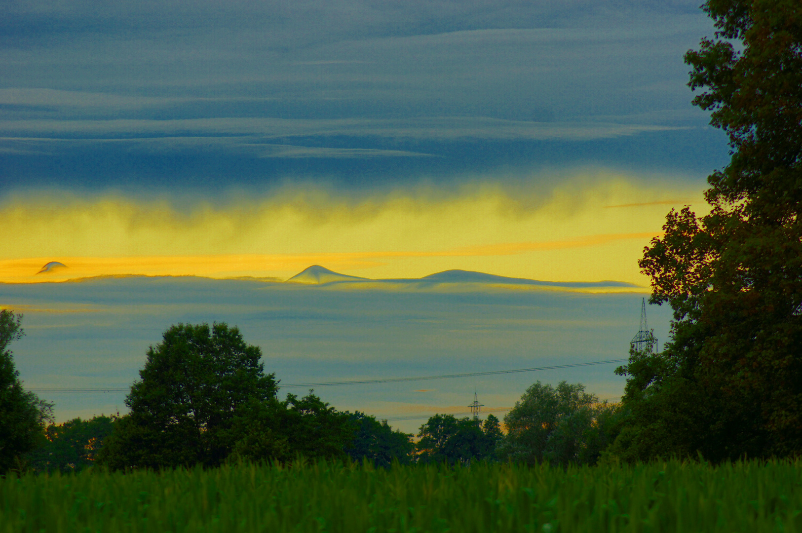 Berge in der Luft