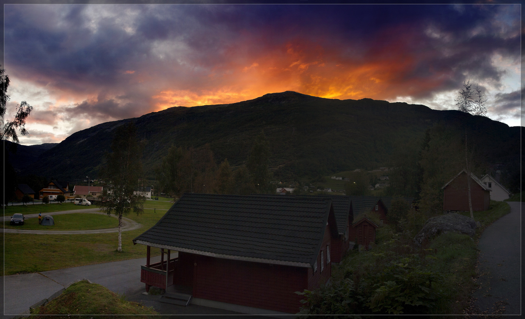 Berge in Flammen