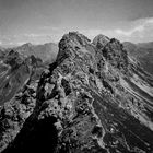 Berge in schwarz/weiß