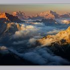 Berge in Wolken