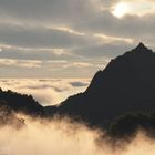 Berge in Wolken