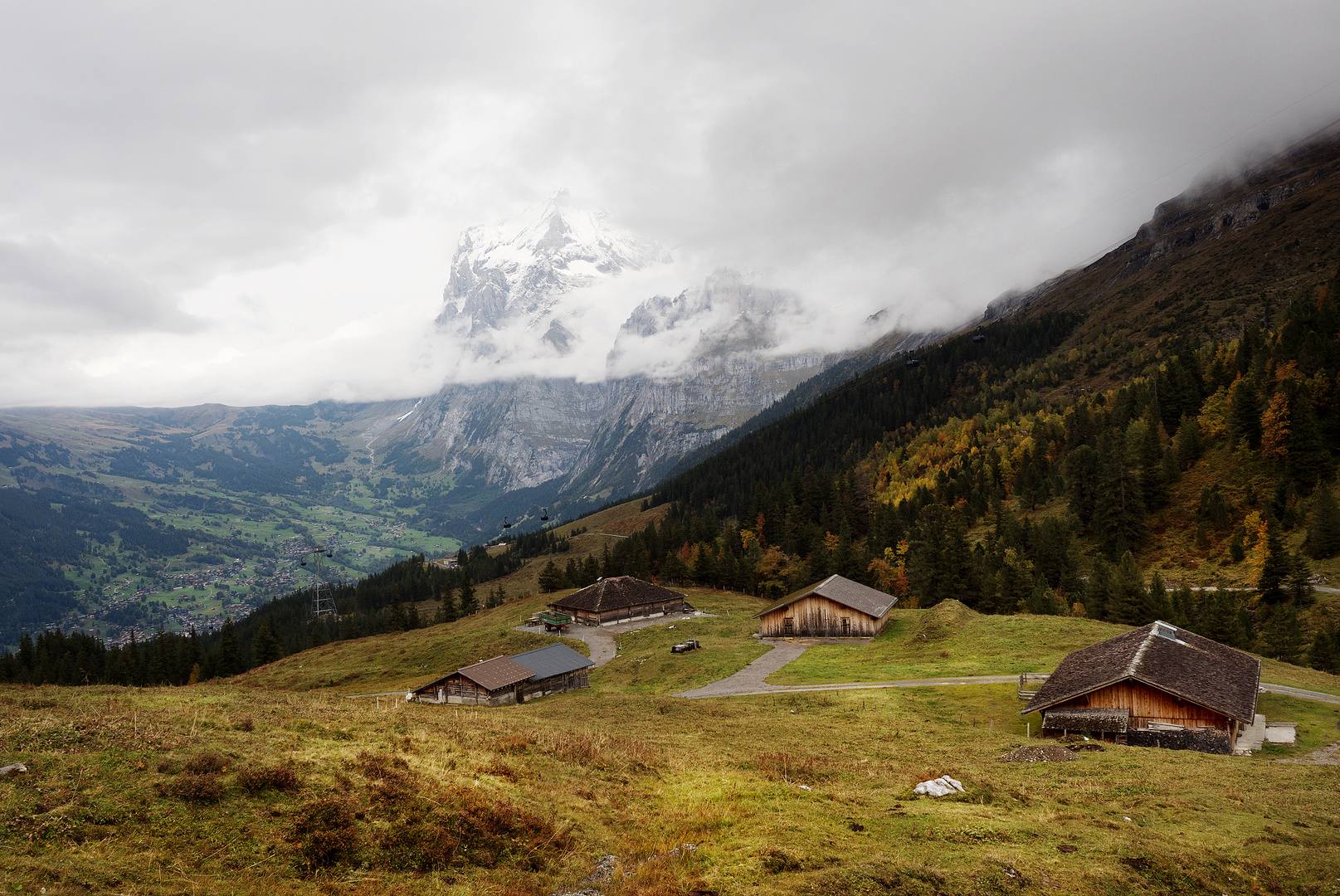 Berge in Wolken...