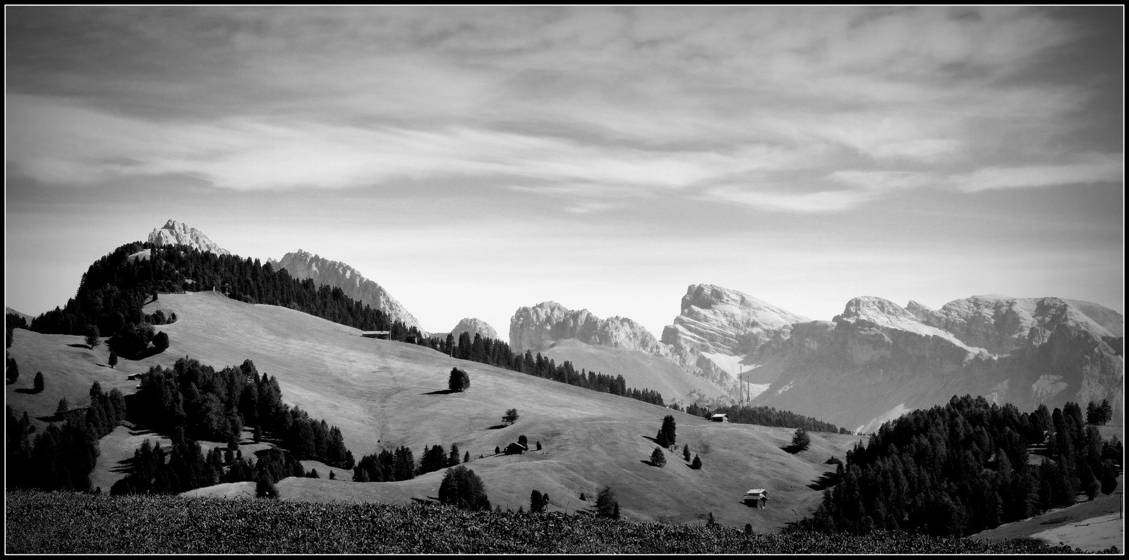 Berge mal Schwarz / Weiß