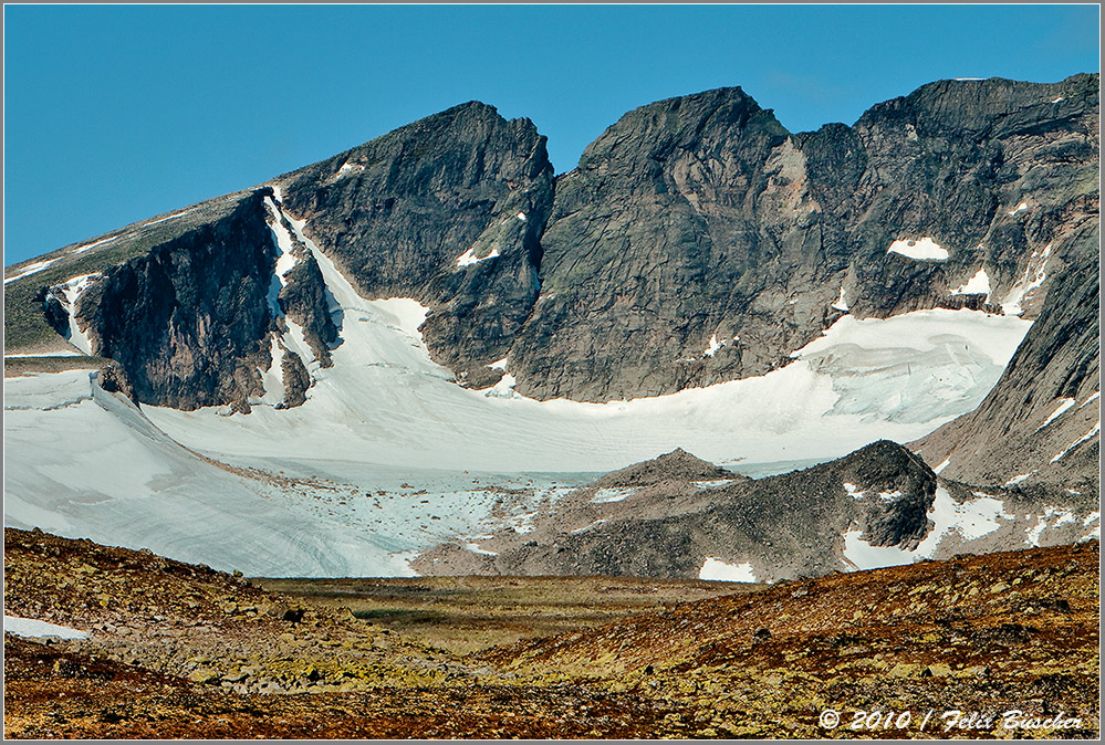 Berge und Gletscher im Dovrefjell