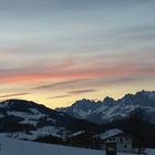 Berge und Sonnenuntergang