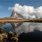 Berge und Wolken am passo giau