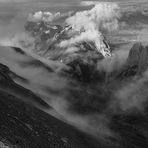 Berge und Wolken