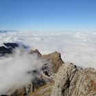 Berge vom Säntis aus im Wolkenmeer