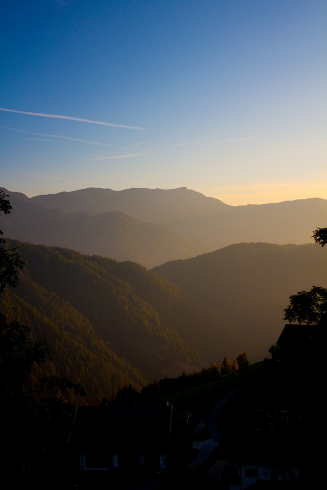 Berge vor Sonnenuntergang