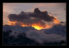 Berge, Wolken, Schnee