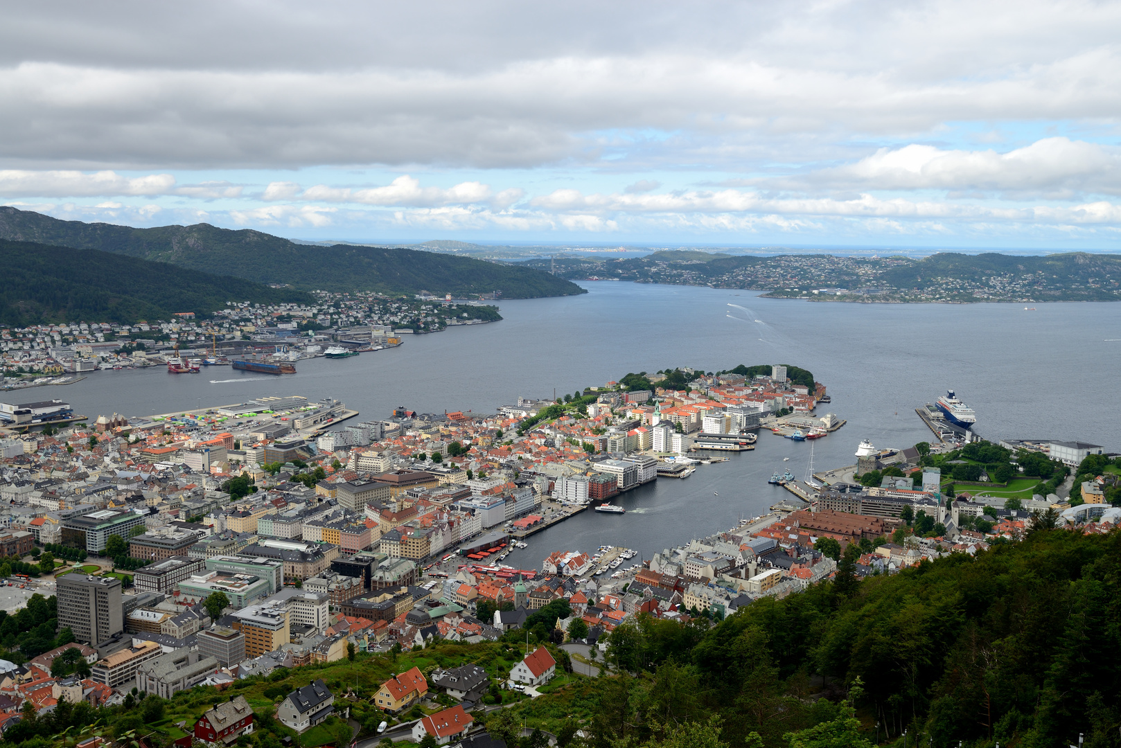 Bergen 3, Blick vom Floyen auf Bergen