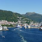 Bergen bei strahlenden Sonnenschein