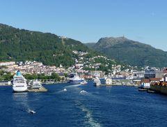 Bergen bei strahlenden Sonnenschein