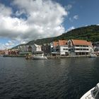 Bergen - Blick über Hafen und Bryggen