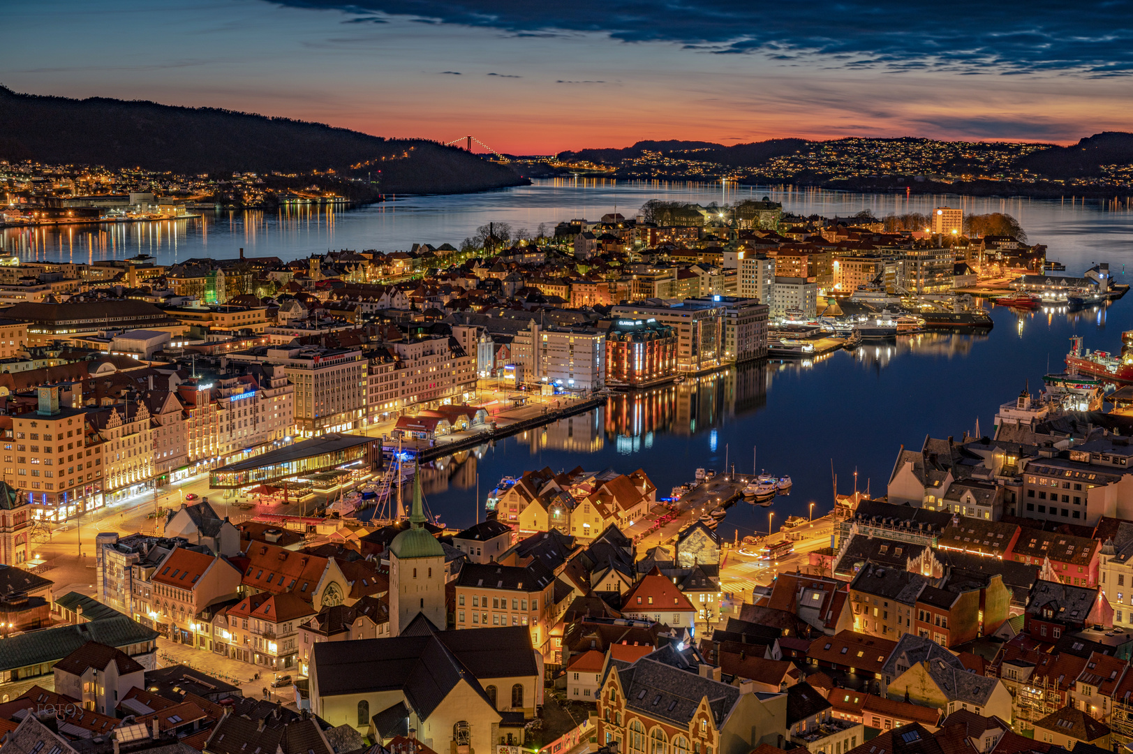 Bergen - Blick vom Fløyen