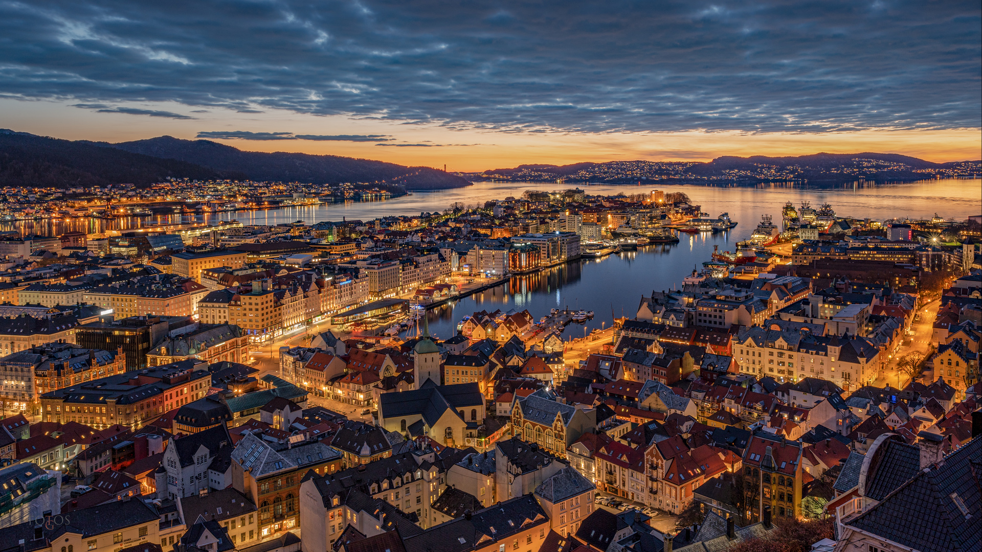 Bergen - Blick vom Fløyen